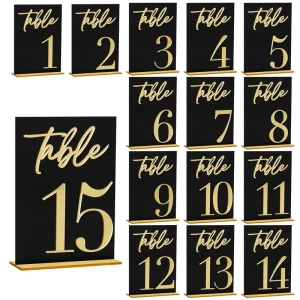 Acrylic Sheet Table Numbers Wedding Table Display Stand Signs Party Restaurant Decor White Black Wedding Holders