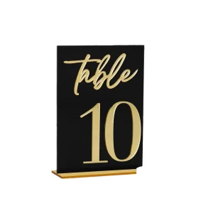 Acrylic Sheet Table Numbers Wedding Table Display Stand Signs Party Restaurant Decor White and Black Wedding Holders