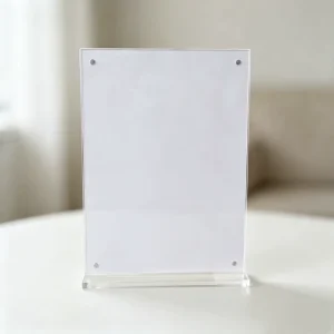 Acrylic Sign Holder 8.5 X 11 Clear Sign Holder Plastic Stands for Display T Shape Table Sign Stands for Office Store Restaurant