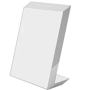 Acrylic Sign Holder 8.5 X 11 Inches Slant Back Clear Display Holder Stands Table Sign for Office Home Store Restaurant
