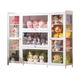 Acrylic Transparent Modern Multifunction Sustainable Display Box Plastic Standing Storage Rack Plush Toys Cotton Doll Figurines