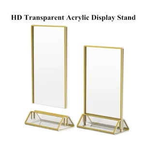 Acrylic Triangle Sign Holder Tabletop Menu Stand