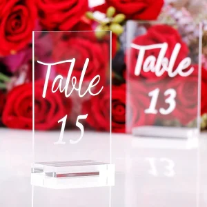 Acrylic Wedding Table Stand With Printed Numbers Acrylic Sign Table Numbers for Wedding Stand Holder