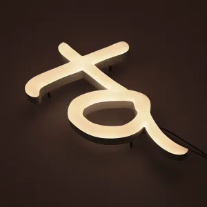 Acrylic mini letters front and back illuminated sign 3D LED illuminated letters store storefront signage custom logo