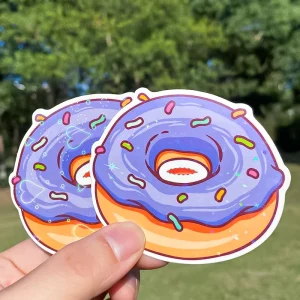 Adhesive Custom Die Cut Transparent Shiny Hologram Film Clear Vinyl Stickers