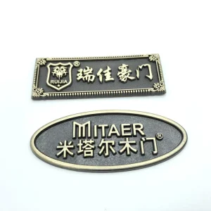 Adhesive Metal Logo Sticker Anodised Equipment Nameplate Aluminium Plate Label Custom Engraved Machine Tag