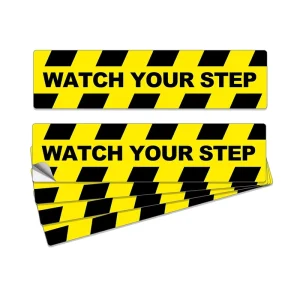 Adhesive Non Slip Abrasive Decal Anti Slip Warning Sign Sticker Watch Your Step Floor Tape for Workplace Home Safety