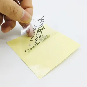 Adhesive Transparent Plastic Waterproof Custom Printing Clear Vinyl Stickers