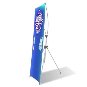 Adjustable Aluminum X Banner Stand Custom Professional Indoor Advertising Standard Size