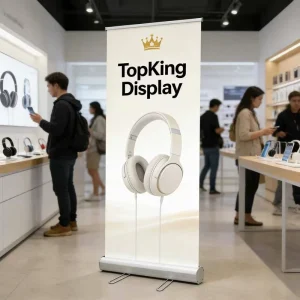 Adjustable Banner Stand 85x200cm With Steel Wire Construction for Dynamic Marketing and Brand Activation