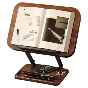 Adjustable Wooden Book Stand Ergonomic Cookbook Holder Laptop Desk Storage Book Organizer Kids Book Shelves Storage Display