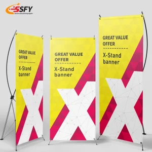 Adjustable X Stand Display Banner Fiberglass and Aluminum Pole 60*160 80*180 X Banner X Stand Display Accessory