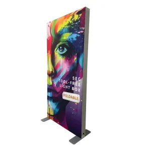Admax 3.3x8ft Aluminum LED SEG Foldable Waterproof Freestanding Fabric Light Box Backdrop Trade Show Exhibition Height