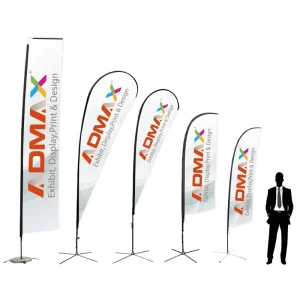 Admax All Fiberglass Advertising Bali Bow Sail Custom Printing Flying Banners Swooper Teardrop Feather Flag Banners Beach Flags