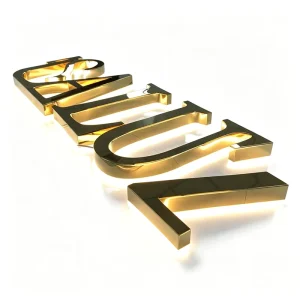 Advertising Backlit Letters Premium Anti rust Stainless Steel Custom Font Indoor Outdoor LED Metal Backlit Channel Letters