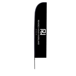 Advertising Banner Stands Custom logo Bali Printing Polyester Pole Teardrop Promotional Flying Beach Feather Flag