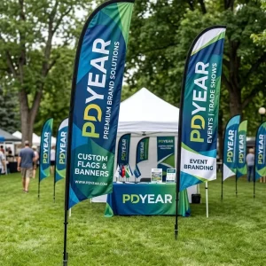 Advertising Beach Flags Folding Feather Flag Custom Printed Logo Flag Banner with Carry Bag for Outdoor Events Party