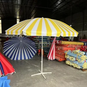 Advertising Beach Umbrella Custom Logo Print Windproof Sun Parasol