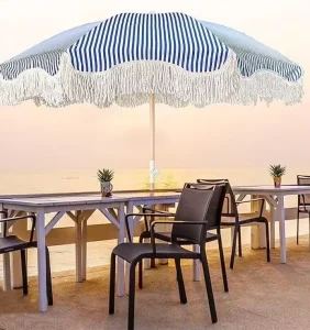 Advertising Beach Umbrella Furniture Parasol Temporary 8K Wooden Umbrella Customized Outdoor Umbrella