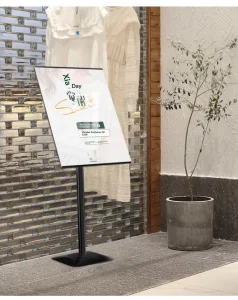 Advertising Board Poster Display Stand Vertical Floor Standing Shop Door Advertising Rack Promotional Standing Sign Acrylic