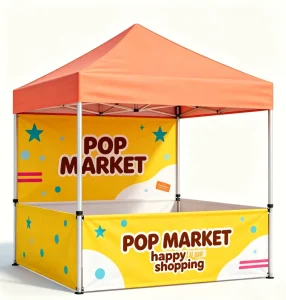 Advertising Canopy Tent 10 x 10 Outdoor Commercial Marketing Tent with Frame 10×10 Canopy Tent