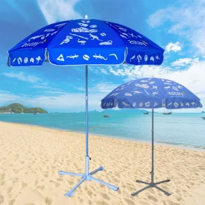 Advertising Custom Beach Umbrella 48 Inches Advertising Beach Umbrella Waterproof Patio Sun Parasols Camping Parasol