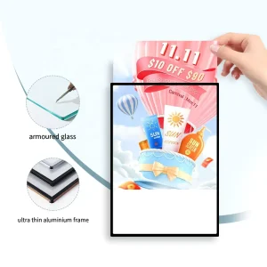 Advertising Decorative Rectangle Light Box A1 A2 A3 A4 Ultra thin LED Slim Aluminum Profile Waterproof Power Saving Indoor Use
