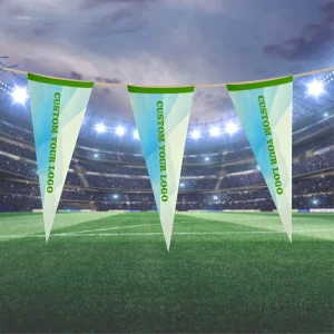 Advertising Digital Printed Pennant Flags Custom Design Pennant Flag Red Triangle Flag