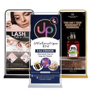 Advertising Door Shape Display Frame Free Standing Roll up Banner with Stand Holder