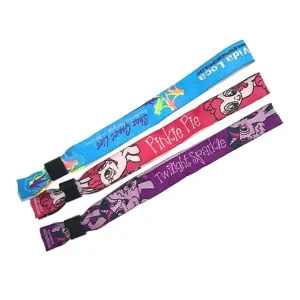 Advertising Gifts Adjustable Polyester Wristband Fabric Woven Wristbands for Events
