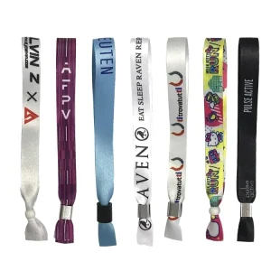 Advertising Gifts Polyester Festival Fabric Wristband Custom Event Fabric Wristbands