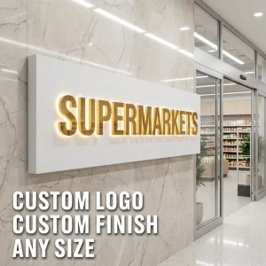 Advertising Logos Para Negocios Custom 3d logo Sign Channel Letter Business Store Led Illuminated logo for Supermarket
