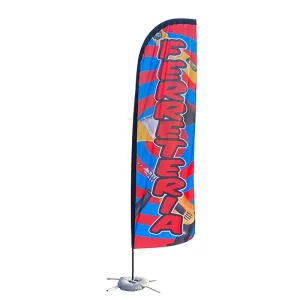 Advertising Outdoor Display Feather Beach Flying Flag Structure Aluminium Flag Pole Flexible Carry Bag Digital Flags Promotional