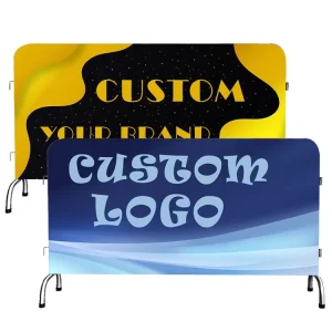 Advertising Polyester Mesh Banner Road Advertising Custom Printed Crowd Barrier Cover With Logo Text