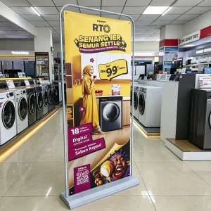 Advertising Portable Door Shape Frame Banner Display Stand Lightweight Customized Indoor Outdoor Use Easy Assembly