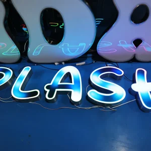 Advertising Professional LED Colorful Logo Letter Signage Customized LED RGB Illuminated Sign for Outdoor Advertising