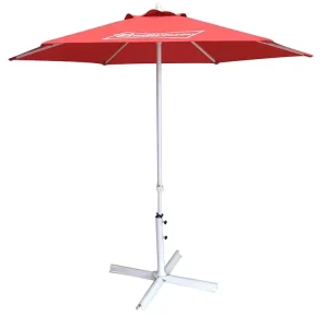 Advertising Stainless Steel Foldable Waterproof Lightweight Anti-UV Outdoor Garden Umbrella for Courtyard Park & Gym Use