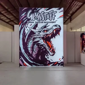 Advertising Trade Show Exhibition Booth Display SEG Tension Fabric Pop up Led Backlit Light Box Backdrop