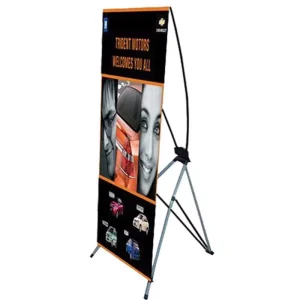 Advertising X Banner Stand Custom Size PVC Vinyl Material Sublimation Digital Inkjet Printing for Trade Show Low Price