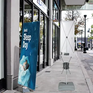 Advertising X Stand 60x160cm Custom Vinyl Banners Fast Delivery Water tank Single Side X Banners