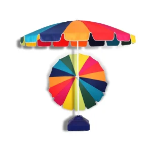 Advertising and Promotional Parasol Custom Logo Print Waterproof Sun Protection Beach Umbrella for Outdoor Events