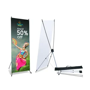All Kinds Size X Banner Customized Graphic Outdoor Banner Full Color Printing CMYK Digital Printing X Stand Display Banner