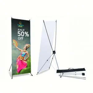 All Kinds Size X Banner Customized Graphic Outdoor Banner RJ Full Color Printing CMYK Digital Printing X Stand Display Banner