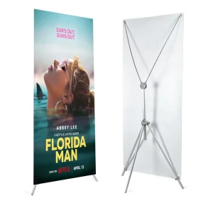 All Kinds Size X Banner Customized Graphic Outdoor Banner RJ Full Color Printing CMYK Digital Printing X Stand Display Banner