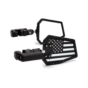 All terrain Vehicles ATV UTV RZR American Flag Pattern Side View Mirror Foldable C Clamp Side Mirror Fit 1.75” to 2” Roll Bar