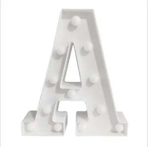 Alphabet Light Marquee Letters Sign with Shining Bulbs Standing Night Lamp for Wedding Home Party