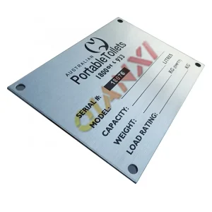Alu Plaques Metal Logo Sign Name Plates Anodized Aluminium Label Nameplates with Drill Holes