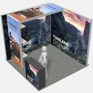 Aluminium Profile Trade Show Exhibition Booth Display 10×10 Decorative Durable Light Box Stand