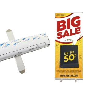 Aluminum Advertising Retractable Banner 80x200cm Roll Up Banner Stand Display