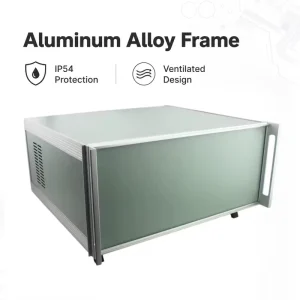 Aluminum Alloy Frame Control Box IP54 Protection Ventilation Holes Industrial Electrical Enclosure for Automation